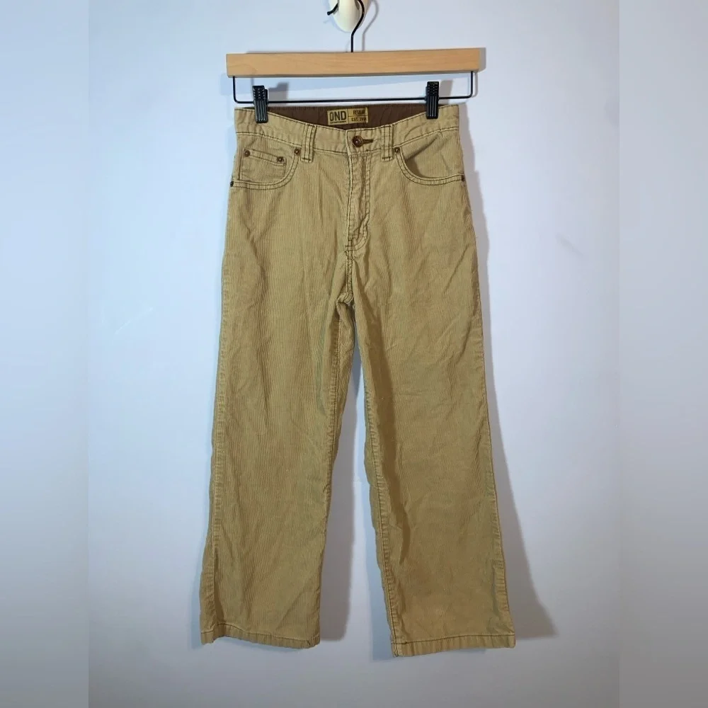 Old navy vintage Y2K khaki tan wide leg corduroy baggy pants size 8